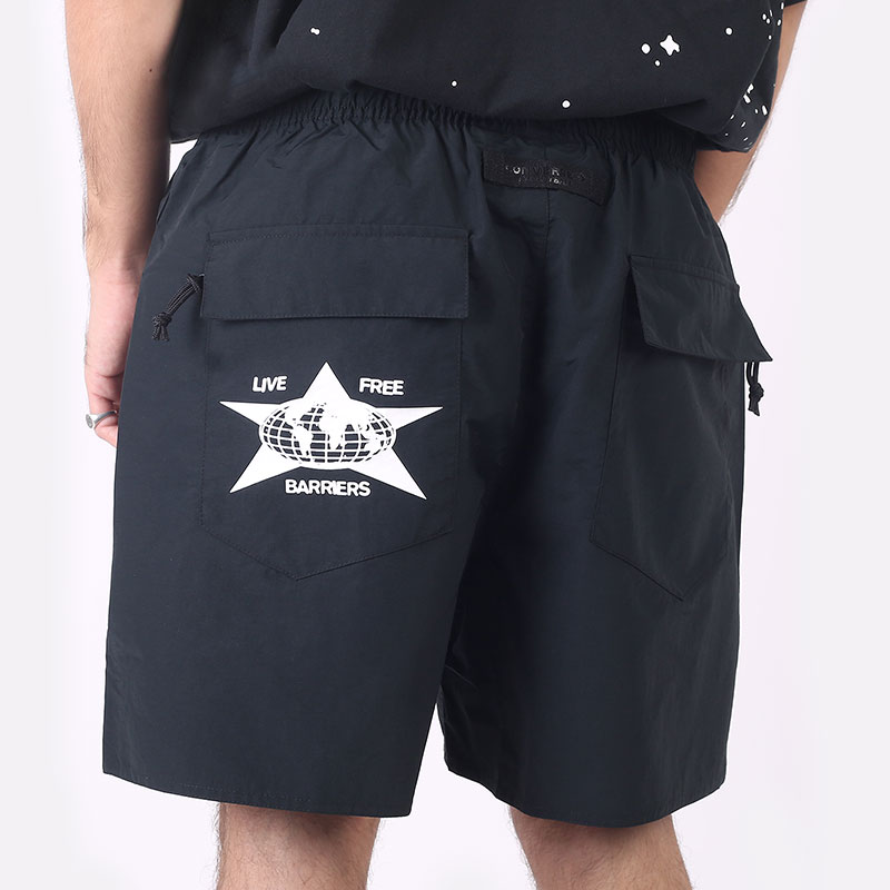 мужские черные шорты  Converse Barriers Shorts 10024271001 - цена, описание, фото 4